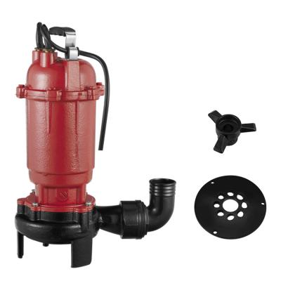 China WQD0.55C 0.75HP Commercial Buildings Sewage Cutter Submersible Pump for sale