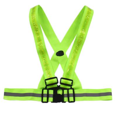 China Water Proof USB LED Seat Belt Sash Vest Rechargeable Reflective Running Recycling for sale