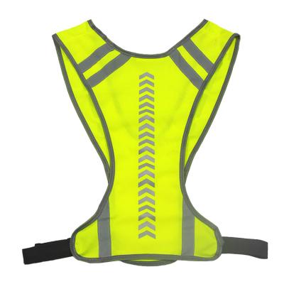 China Water Proof Simple Design Free Size Reflective Vest Gear Motorcycle Running Vest With Pocket for sale