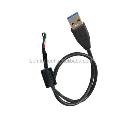 China Custom Camera USB 3.0 A Open Shield Cable With Plug And Ferrite Core for sale