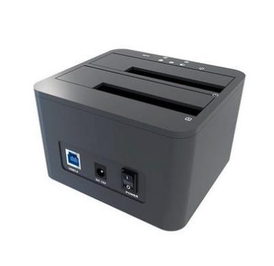 China Plastic two bays 2.5/3.5 sata hard drive hdd docking station for sale