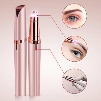 China Safety Most Popular Electric Hair Removal Device Eyebrow Trimmer Forehead Remover Facial Beauty Pen Stainless Steel for sale