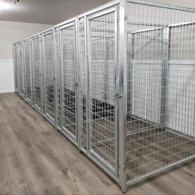 China Breathable Heavy Duty Hot Dipped Galvanized Indoor / Outdoor Welded Wire Dog Race Kennel Panels With Fighting Guards for sale