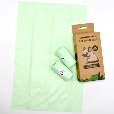 China Sustainable Wholesale Stabilized Feeds Pet Poop Biodegradable Trash Bag for sale