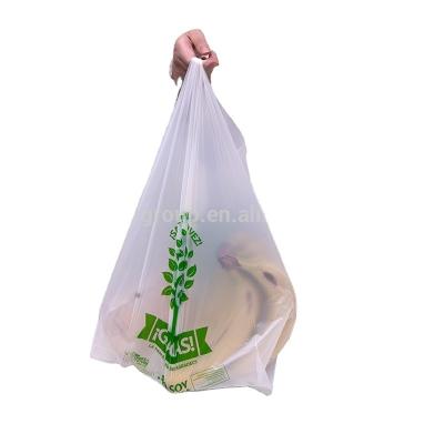 China Eco-Friendly Grocery Vest Household Products T-Shirt Biodegradable Compostables Carry Carrier Bag for sale