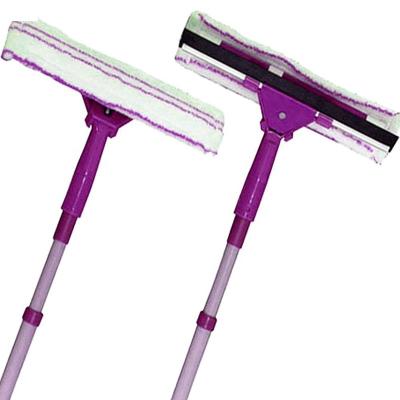 China Sustainable Household Cleaner 2 & 1 Telescopic Window Washer & Squeegee Wipers for sale