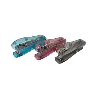 China Fancy Convenient And Durable Creative Colorful Standard Desktop Stapler Plastic Paper Stapler for sale