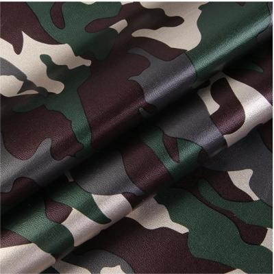 China Camuflaje versátil Bolso de cuero falso PU Imitación de cuero de algodón terciopelo en venta