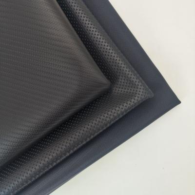 China Bi Stretch PVC Leather For Car Seat Cover Resilient Black Color for sale