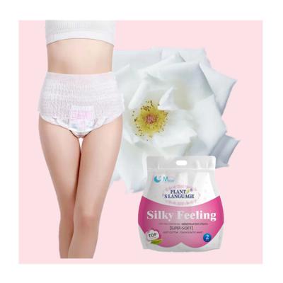 China Super Absorbent Cheap Women's Menstrual Period Safety Pants Disposable Sleep Pants Underwear Sanitary Napkin Pants for sale