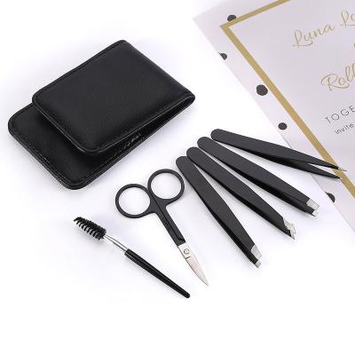 China Balance Eyebrow Beauty Instrument Stainless Steel Eyebrow Clip Eyebrow Trimming Set for sale