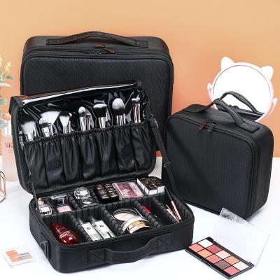 China High Appearance Makeup Storage Multifunctional Normal Cosmetic Bag Separation Detachable Cosmetic Tool Box for sale