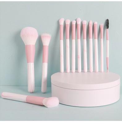 China Angular blush beauticians recommend 12 cosmetic set brushes, super soft loose paint cosmetic tools in stock for sale