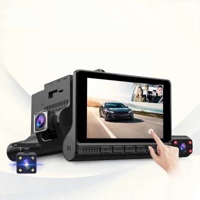 China Car DVR 3 4.0 Looping Recording Camera 3 Camera Lens Inch Touch HD Dash Camera 3 Way Dual Car Lens With Auto VCR Dash Cam rear view camera for sale