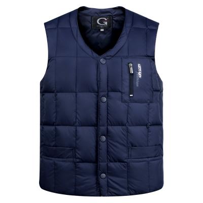 China Viable Heating Down Jacket Man Sleeveless Ultra Light Down Vest Jacket Winter Sleeveless Coat for sale