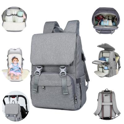 China Dropship TAS Bayi Mommy Bag Backpack Large Capacity Anti-theft Multifunction Nylon Diaper Bag With Usb for sale