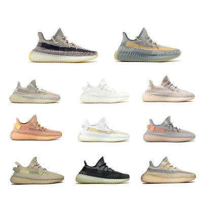 China 2022 Release Yeezy Zebra 350 V2 Damping Shiny Ash Pearl Stone Running Shoes Blue Israfil Sports Sneakers For Girls Gift In Stock for sale