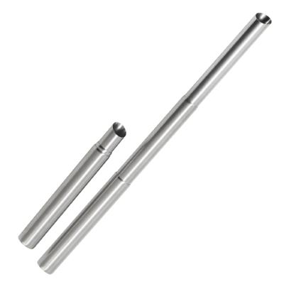 China Sustainable Reusable Metal Straws Folding SUS 304 Stainless Steel Telescopic Straw For Fruit Juice Water Drinking for sale