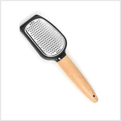 China Sustainable New Instruments Tools Custom Wooden Handle Stainless Steel Graters For Kitchen Cheese Vegetable for sale