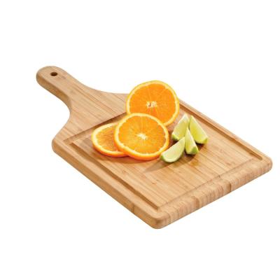 China Bamboo Fruit And Vegetable Serving Board Sustainable Cheese Board Cutting Board With Handle for sale