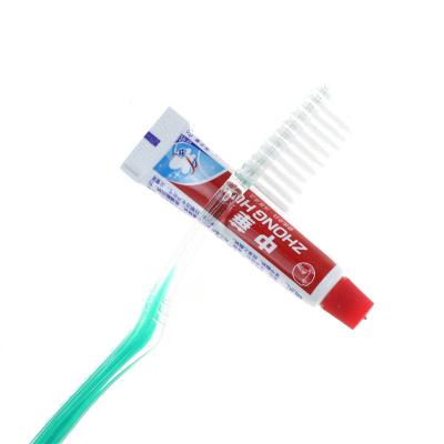 China Disposable Disposable Toothbrush With Toothpaste Set Hotel Travel Airline Toothbrush Set for sale