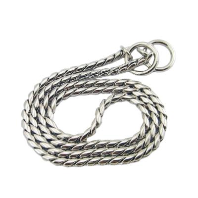 China Best Selling Adjustable DETACHED Metal Pet Forming Dog Collars SER Heavy Duty Solid Brass Snake Chain for sale