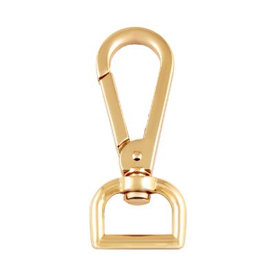 China Fasion & Custom High Quality Health Purse Clasp In The Bag Strong Real Gold Plating Swivel Snap Hook for sale