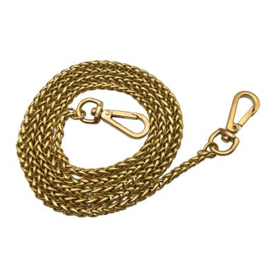 China Fasion handcraft new style rope shape double lantern chains with brass hooks and solid brass rope chain for sale