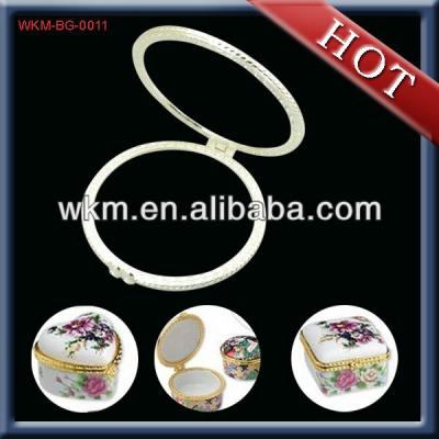 China Silver Round Jewelry Box Metal Box Closure Hardware Accessories for sale