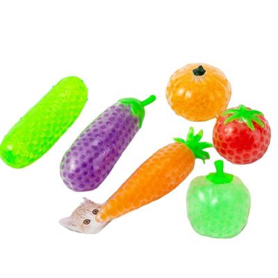 China New Trend Tok Tok Tik Beads Water Squeeze Bead Water Squeeze Ball Vegetable Squishy Stress Ball Decompression Toy for sale