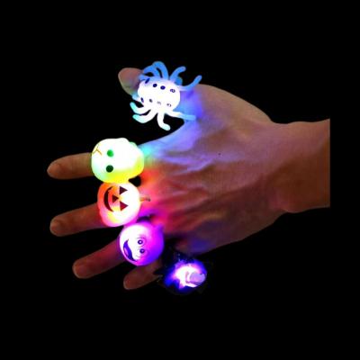 China 2022 Bone Ring New Halloween Gift Glowing Flashing Flashing Led Ring Light Up Toys for sale