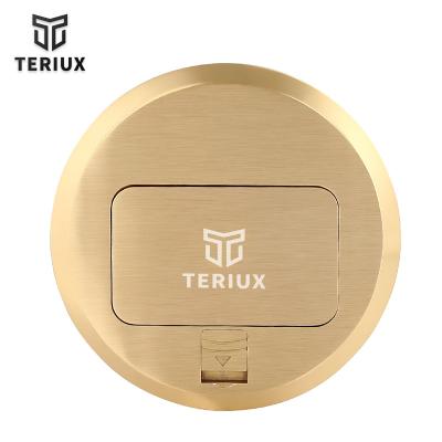 China Residential / General Purpose 16A Standard Brass Round USA Automatic Floor Socket Box for sale