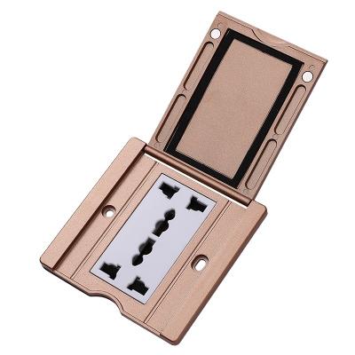 China Floor Cover Open Type Residential/Multipurpose Professional Socket Box Floor Socket Clamshell Socket For Home Use For Office for sale