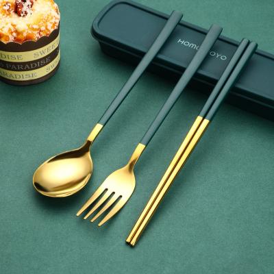 China Sustainable Wheat Straw Portable Travel Wheat Straw Cutlery Set With Case for sale