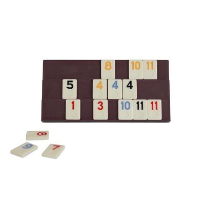 China Rummy Game Set Colorful Domino Plastic Board Game Game for sale