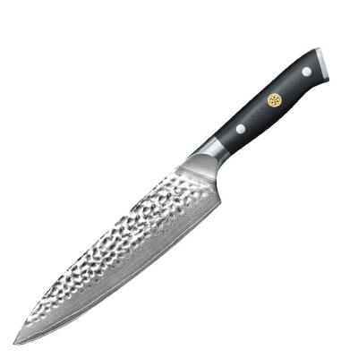 China Disposable Japanese Knife 8 Inch 67 Layers Damascus Flower The Group Of Ten Rivet Steel Handle Chef Knife for sale