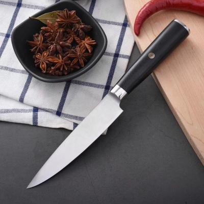 China 6.5 Inch German 1.4116 Sustainable Stainless Steel With Handle G10 Knocking Down Fruit Carving Knife for sale