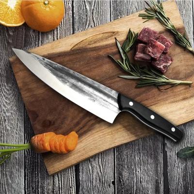 China Professional Premium Full Tang High Carbon Steel Butcher's Knife 8inch 8inch Chef's Knife Handmade Sharp Cleaver Kitchen Knife for sale