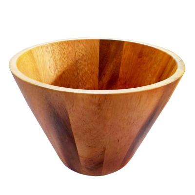 China Classic minimalist acacia wood salad bowl assorted (10 inches x 7 inches upright) for sale