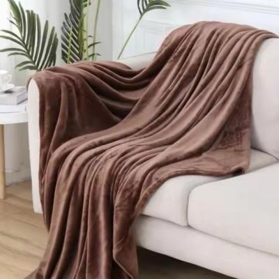 China Groothandel maat 350GSM Solid Color Polar Fleece Blanket Te koop