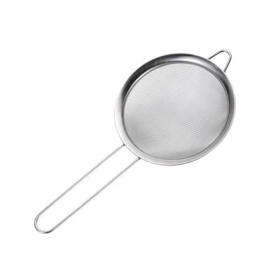 China Sustainable High Quality Premium Amazon Mesh Colander Sifter Filter Stainless Steel Sieve With Sturdy Handle for sale