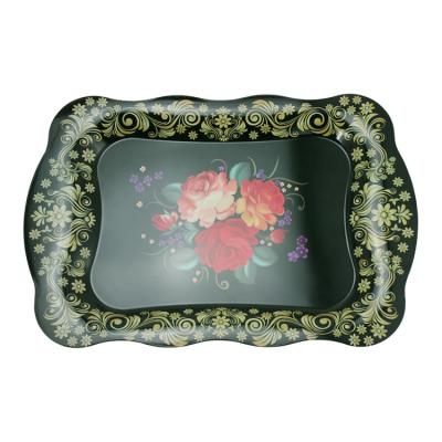 China Arabic hot sale fancy design and reliable high quality metal custom smoking small serving trays for restaurant for sale