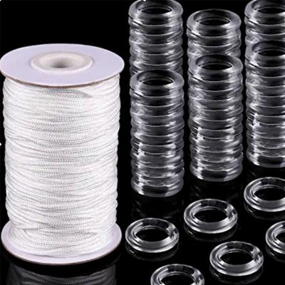 China Accessories Roman Bind Cord Ring Clear and high quality white from Curtian for sale