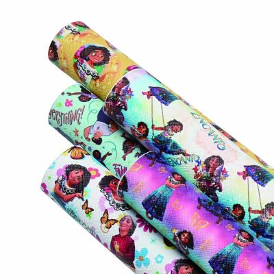 China Hot Sale Waterproof Cartoon Character Printed 136*30CM Vinyl Leather Faux Rolls for sale