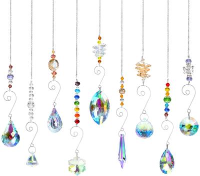 China Beautiful Package & Great Gift Crystal Suncatchers Choice, Hanging Crystals Ornament Sun Catcher With Chain, 9 Pack Glass Beads Ball Prisms Pendant for sale