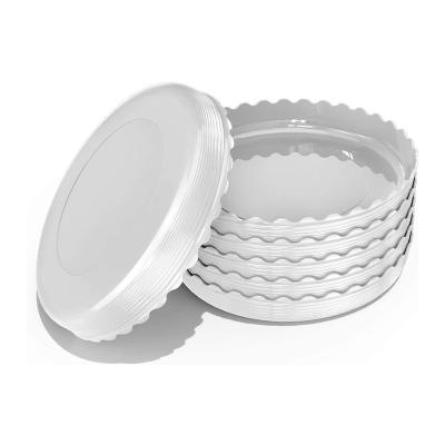 China Anti-sunshine and Anti-fall sell well new type 4inch factory round shape white plastic saucer for sale