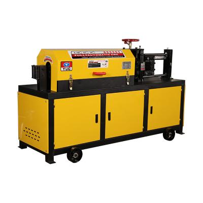 China Building material stores fast ship full automatic 9kw steel bar decoiled straightening and cutting machine with stand for sale