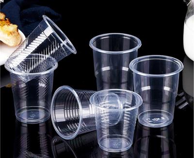 China Disposable Eco Friendly Custom printing logo clear cold drink 12oz 16oz cup disposable plastic cups for sale