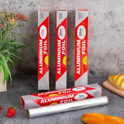 China Baking Household Aluminium foils of 11 micron Kitchen use Aluminum foil roll for sale