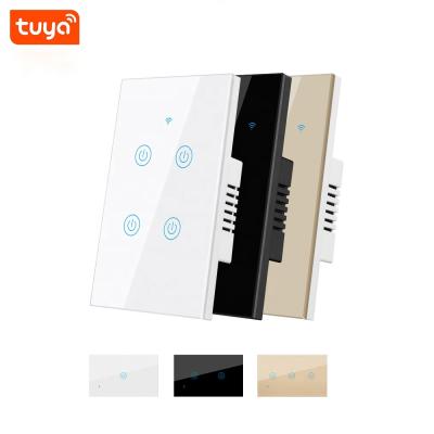 China Tuya Zigbee USA ABS Tuya Zigbee Switch Wall Touch Smart Radio Lamp Switches Remote Control Compatible Alexa Google Home Smart Home Automation for sale